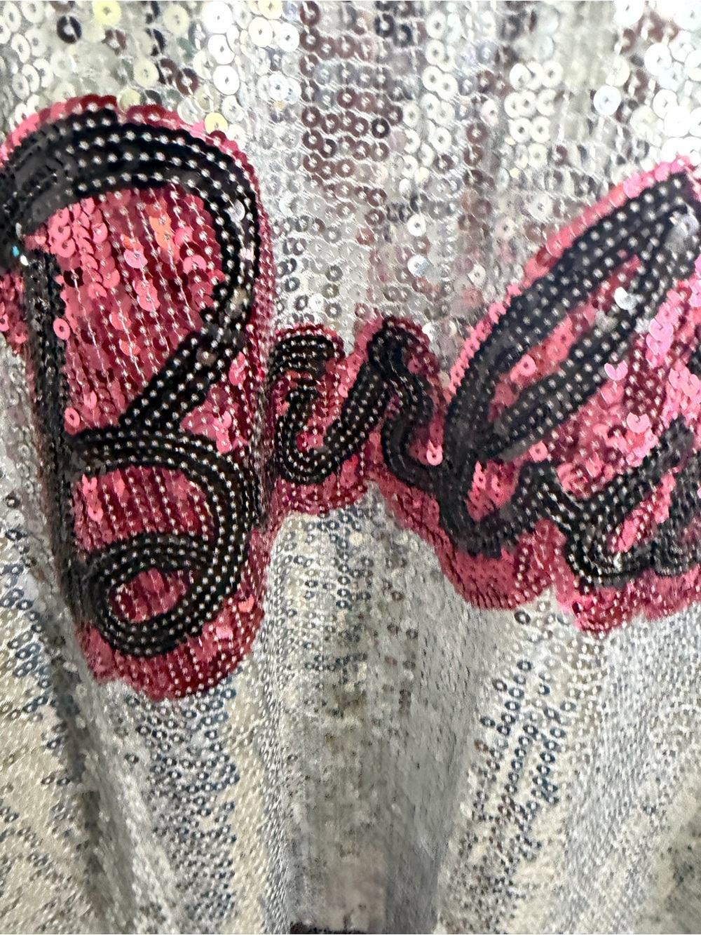 Barbie Sequin Short-Sleeve Tee - Silver with Pink Logo - Picture 8 of 8